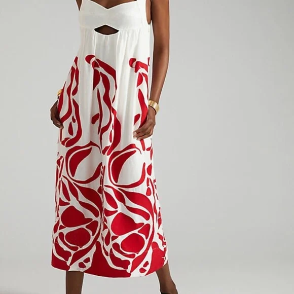 Anthropologie Front Cut Out Maxi Dress Size XL Nwt - Picture 6 of 14